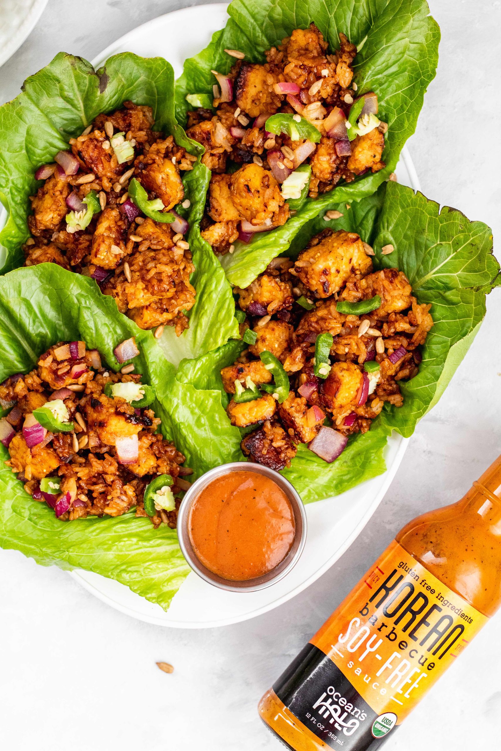 Korean Bbq Tempeh Lettuce Wraps Oceans Halo